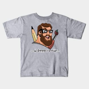 Da Grizzly Artist Mascot Kids T-Shirt